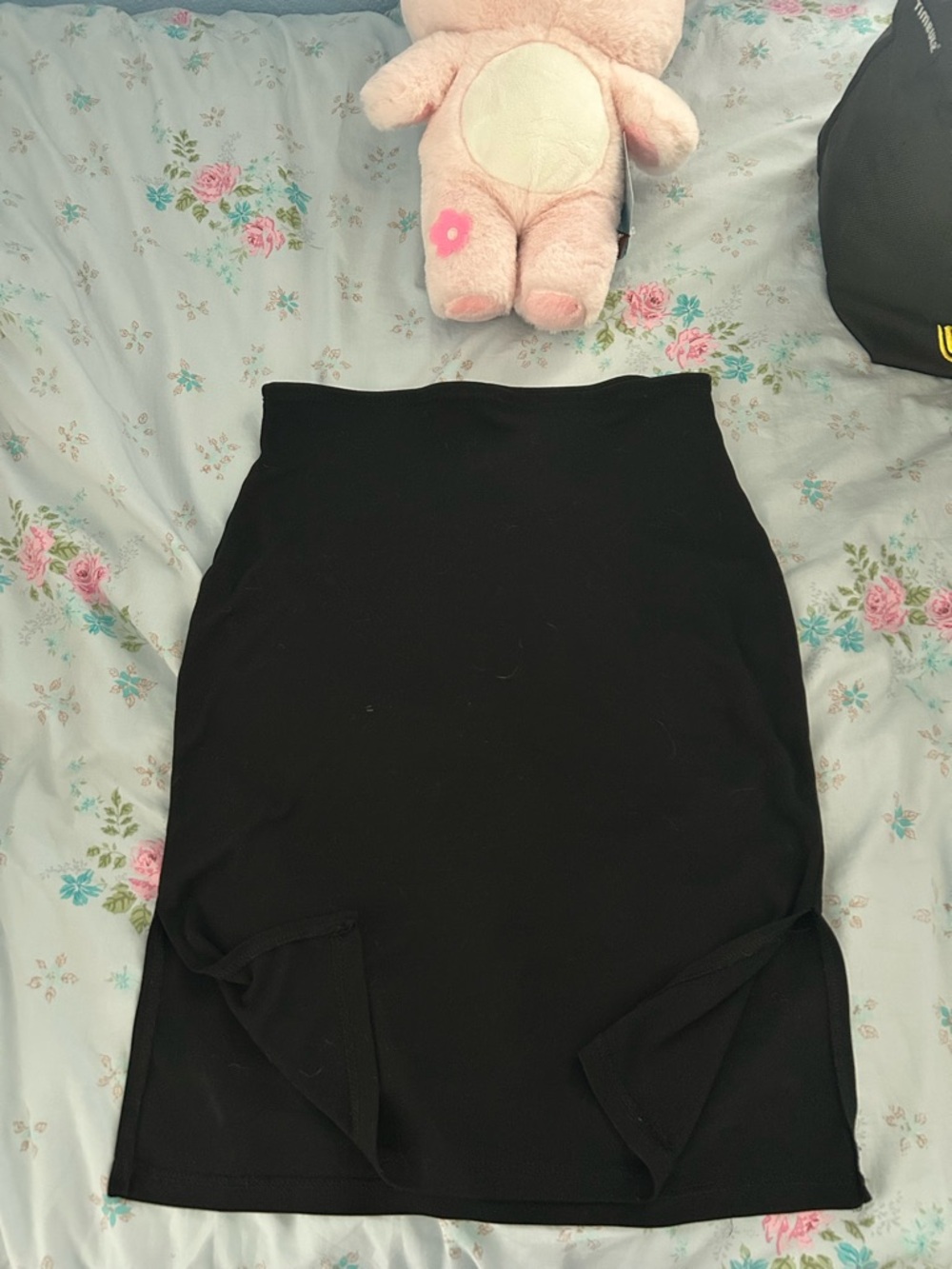 90s black midi skirt
